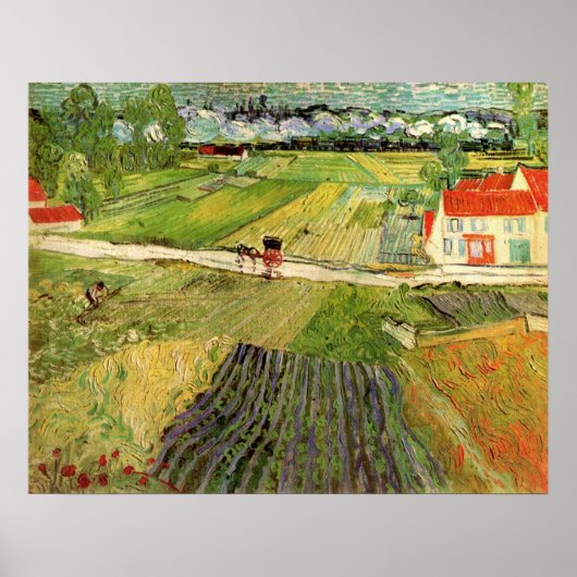 Landschaft, Beförderung und Zug durch Vincent van  Poster (Vorne)
