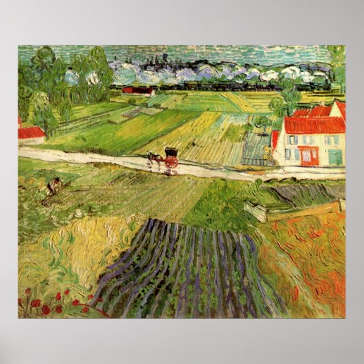 Landschaft, Beförderung und Zug durch Vincent van Poster (Vorne)