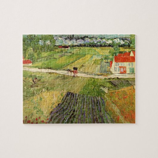 Landschaft, Beförderung und Zug durch Vincent van Puzzle (Horizontal)