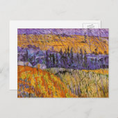Landschaft bei Auvers in Rain von Vincent van Gogh Postkarte (Vorne/Hinten)