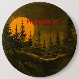 Landschaft bei Nacht auf dem Land; Jäger- oder Ern Button