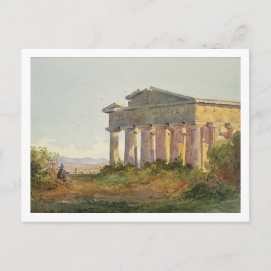 Landschaft bei Paestum (mit Papier) Postkarte (Vorderseite)