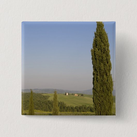 Landschaft bei Pienza. Val d'Orcia, Siena Button (Vorderseite)