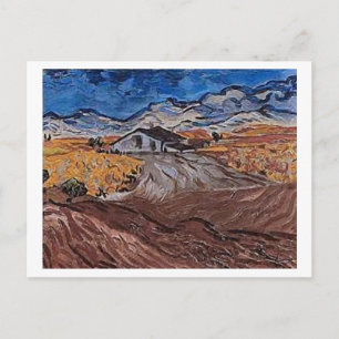 Landschaft bei Saint-Rémy, Vincent van Gogh Postkarte
