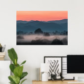 Landschaft bei Sonnenuntergang Poster (Heimbüro)
