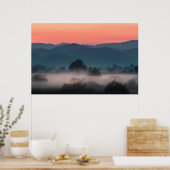 Landschaft bei Sonnenuntergang Poster (Küche)