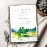Landschaft Berg Fluss Landschaft Aquädukt Save The Date<br><div class="desc">Landschaftliche Themensammlung Bergflüsse - eine elegante Schrift Aquarellmalerei Illustration des Bergflusses,  ideal für Ihre Hochzeiten und Partys am See oder am Fluss. Es ist sehr einfach,  mit Ihren persönlichen Daten zu personalisieren. Wenn Sie ein anderes passendes Produkt oder eine Anpassung benötigen,  wenden Sie sich bitte per E-Mail an Zazzle.</div>