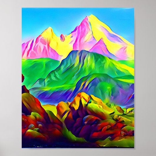 Landschaft Berge Poster (Vorne)