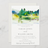 Landschaft Bergfluss Landschaft Verlobung Einladung (Vorne/Hinten)
