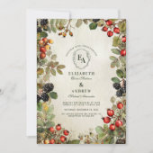 Landschaft BlackBerry Weinberg Hochzeit Einladung (Vorderseite)