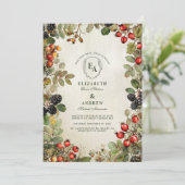 Landschaft BlackBerry Weinberg Hochzeit Einladung (Stehend Vorderseite)