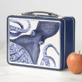 Landschaft Blauer Krake Metall Brotdose (Beispiel)