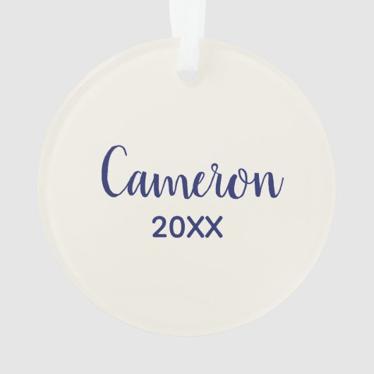 Landschaft Blauer Krake Ornament (Rückseite)