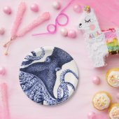 Landschaft Blauer Krake Pappteller (Party)