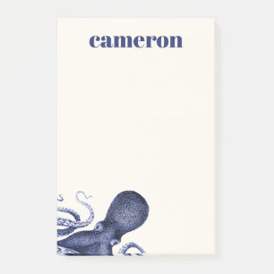 Landschaft Blauer Krake Post-it Klebezettel