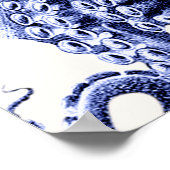 Landschaft Blauer Krake Poster (Ecke)