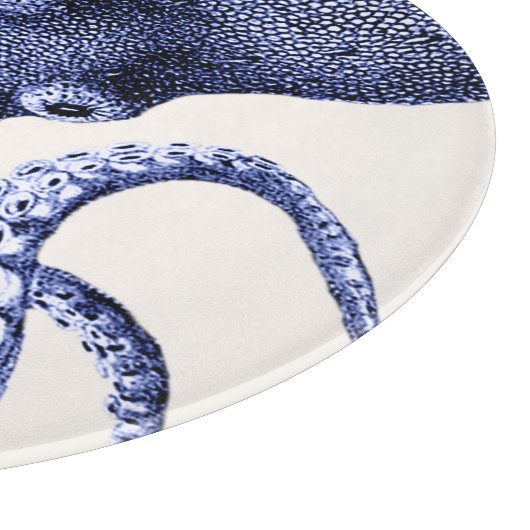 Landschaft Blauer Krake Schneidebrett (Ecke)