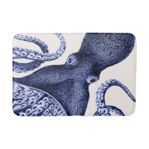 Landschaft Blauer Kraken Badematte