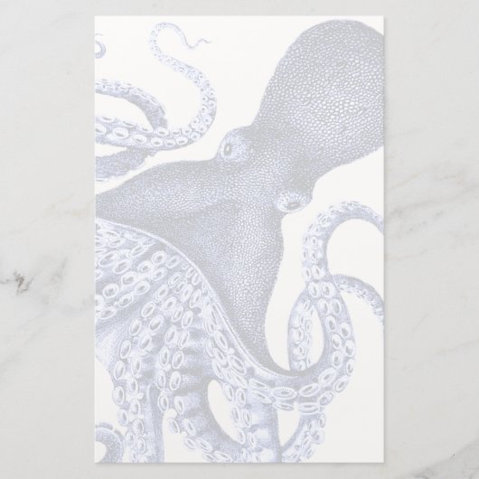 Landschaft Blauer Kraken Briefpapier (Vorderseite)