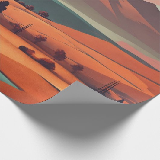 Landschaft Boho Geschenkpapier (Ecke)