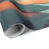 Landschaft Boho Geschenkpapier (Rolleneckpunkt)