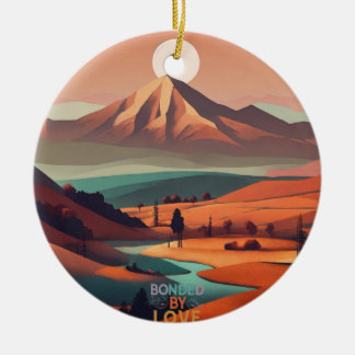 Landschaft Boho Keramik Ornament