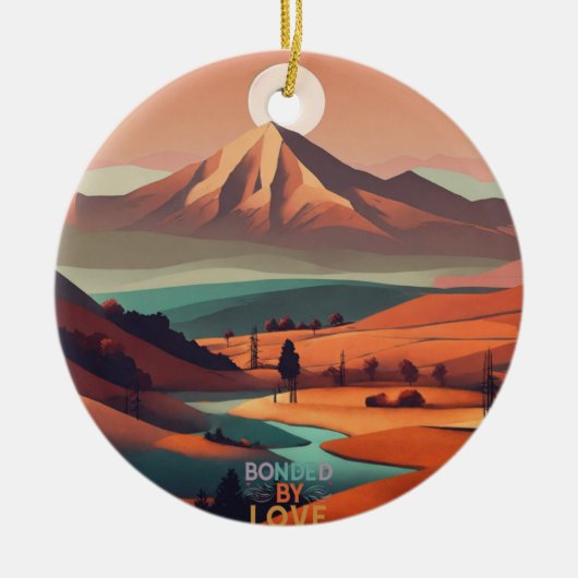Landschaft Boho Keramik Ornament (Vorne)