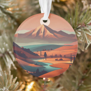 Landschaft Boho Ornament