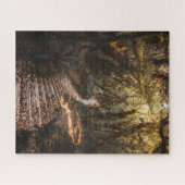 Landschaft Brown Green Magic Forest Herbst Herbst Puzzle (Horizontal)