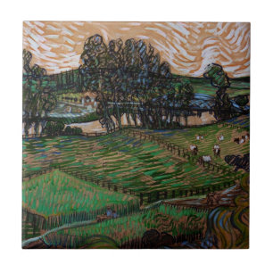 Landschaft, Brücke über die Oise von Vincent van G Fliese