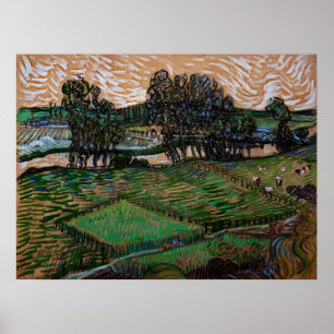Landschaft, Brücke über die Oise von Vincent van G Poster