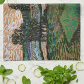 Landschaft, Brücke über Oise durch Vincent van Gog Geschirrtuch (Gefaltet)