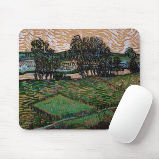 Landschaft, Brücke über Oise durch Vincent van Gog Mousepad (Mit Mouse)