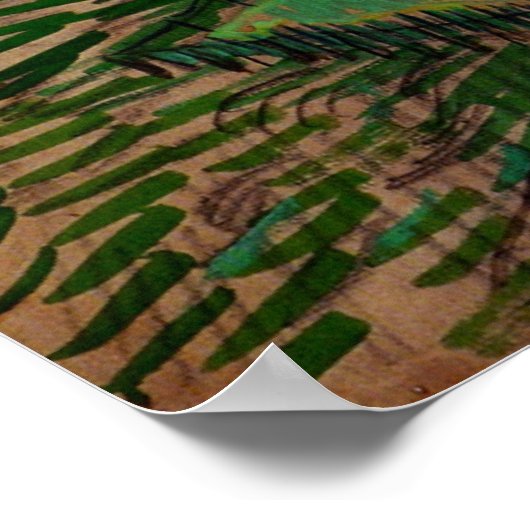 Landschaft, Brücke über Oise durch Vincent van Gog Poster (Ecke)