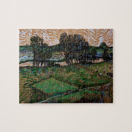 Landschaft, Brücke über Oise durch Vincent van Gog Puzzle (Horizontal)