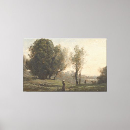 Landschaft, Camille Corot, c. 1872 Leinwanddruck (Vorderseite)