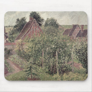 Landschaft Camilles Pissarro   mit Hütten-Dächer Mousepad