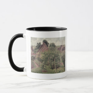 Landschaft Camilles Pissarro   mit Hütten-Dächer Tasse