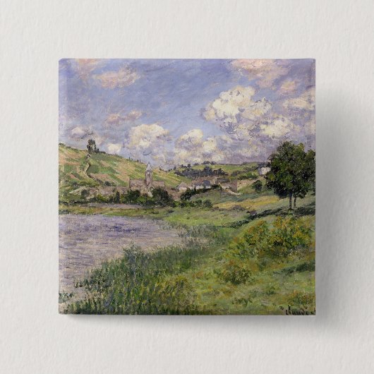 Landschaft Claude Monets |, Vetheuil, 1879 Button (Vorderseite)
