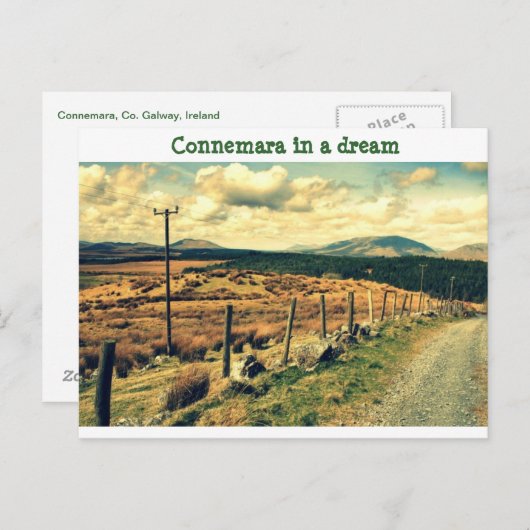 Landschaft Connemara Postkarte (Vorne/Hinten)