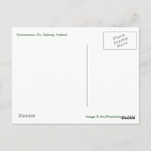 Landschaft Connemara Postkarte (Rückseite)