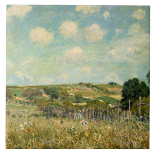 Landschaft Country Meadow (von Alfred Sisley) Fliese