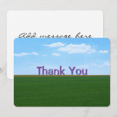 Landschaft "Danke" individuell anpassbar Dankeskarte (Vorne/Hinten)