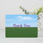 Landschaft "Danke" individuell anpassbar Dankeskarte (Stehend Vorderseite)