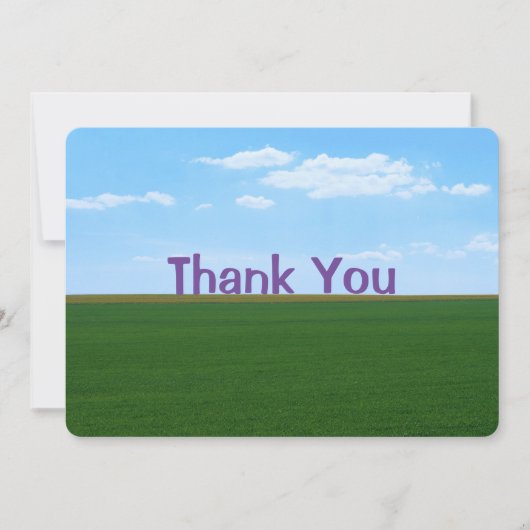 Landschaft "Danke" individuell anpassbar Dankeskarte (Vorderseite)