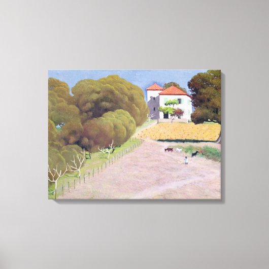 Landschaft, Das Haus mit dem Roten Dach, 1924 Leinwanddruck (Vorderseite)