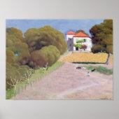 Landschaft, Das Haus mit dem Roten Dach, 1924 Poster (Vorne)