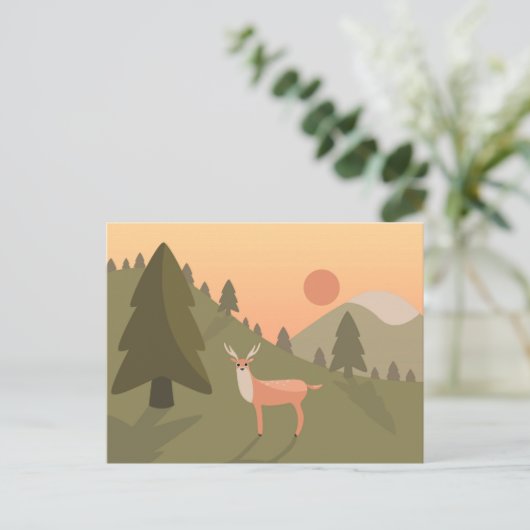 Landschaft Deer Mountain - Natur Wilhelm Tell Postkarte (Stehend Vorderseite)