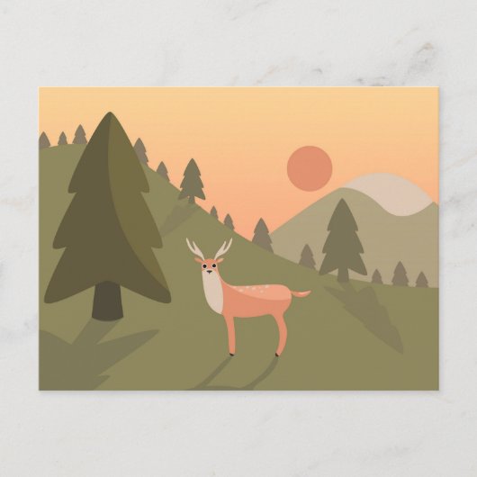 Landschaft Deer Mountain - Natur Wilhelm Tell Postkarte (Vorderseite)