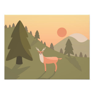 Landschaft Deer Mountain Naturpark California Fotodruck